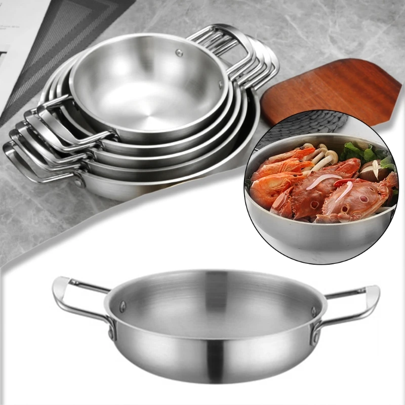 18/10 Thickened Stainless Steel Pot 12Pcs Set Pot Wood Grain