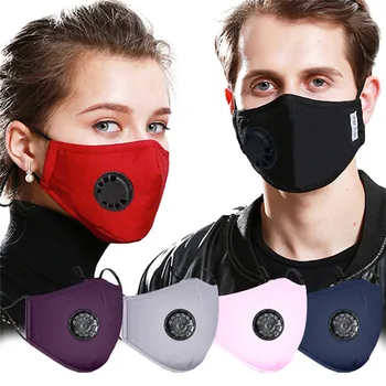 

Valved Face Mask Respirator Anti Dust Face Adjustable Protection Mask+2 Filters Lot