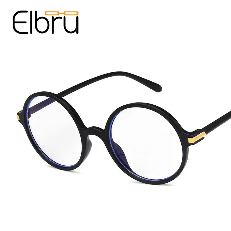Elbru ретро круглые анти-голубые лучевые оптические очки оправа женские анти-голубые световые блокирующие оправы для очков для дам прозрачные линзы