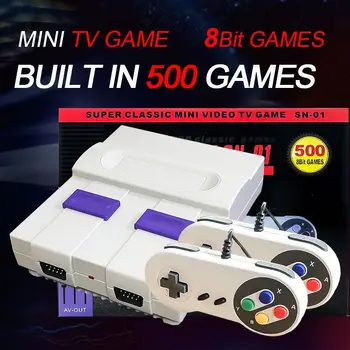 

2020 New Retro Super Classic Game Mini TV 8 Bit Family TV Video Game Console Built-in 500 Games Handheld Gaming Player Gift
