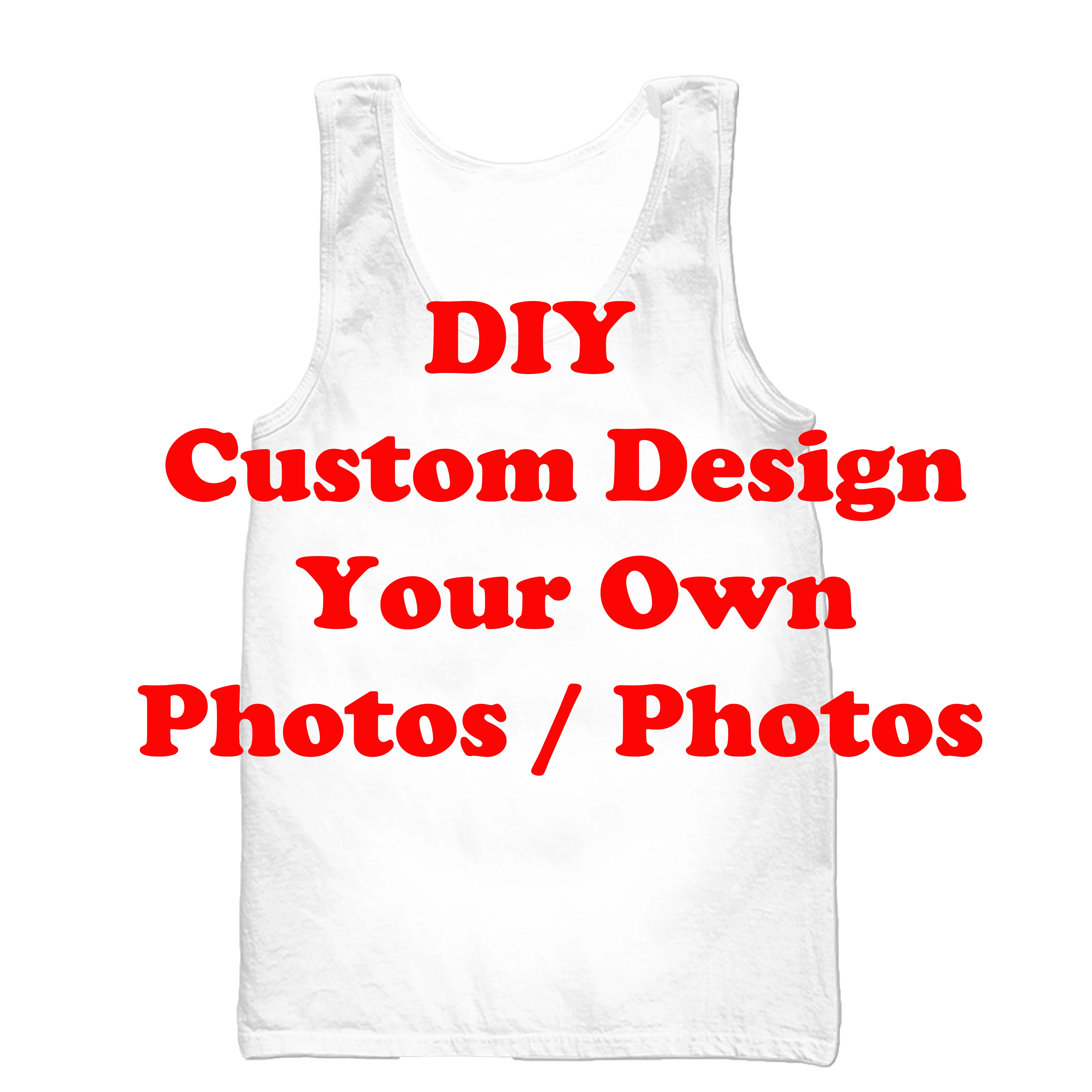 3D Print DIY Custom Design Image Men Tank Tops Vest Sleeveless Women Shirt Unisex Anime Men's Fashion Suppliers For Drop Shipper | Мужская