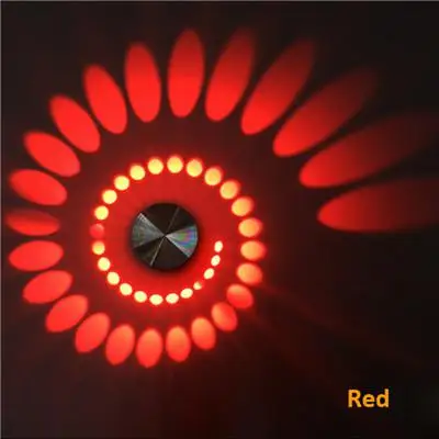 2 шт. светодиодный светильник, светильник для коридоров и крыльцов, 3 Вт, RGB, настенный светильник для художественной галерея, украшение, передняя Балконная лампа для крыльца - Цвет корпуса: Красный