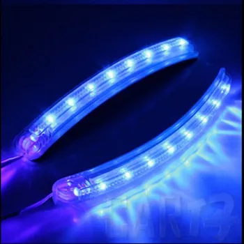 

2PCS Amber LED Car Light Source Yellow Soft 9 SMD FPC Turn Signal Light DC 12V Auto Rearview Mirror Indicator Lamp