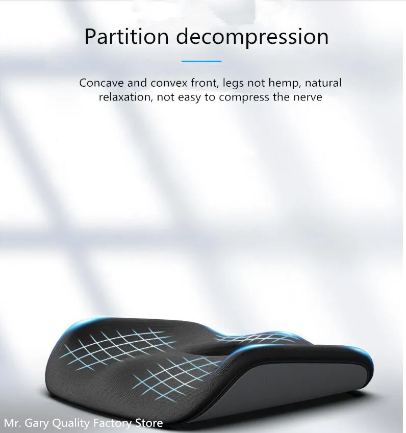 Description Picture 6 of itemMemory Foam Seat Cushion Orthopedic Pillow Coccyx Office Chair Cushion Support Waist Back Pillow Car Seat Hip Massage Pad Sets