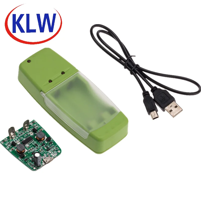 2 bay Smart USB зарядное устройство со светодиодным индикатором для LR03 LR6 Щелочная AA AAA 1