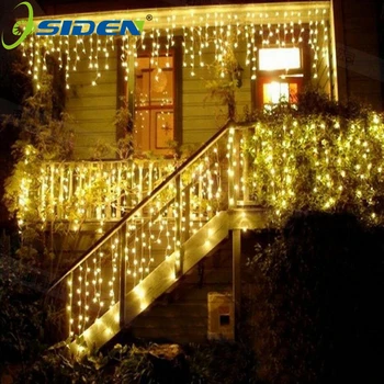 

4M 100led AC220V Holiday Icicle Lights Gordijn Bruiloft LED String ijsbar lamp Slingers voor Holiday Light Christmas Fariy Deco