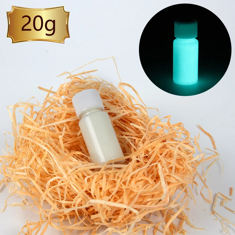 20g на бутылку сине-зеленый цвет Noctilucent порошок световой Краски флуоресцентный DIY