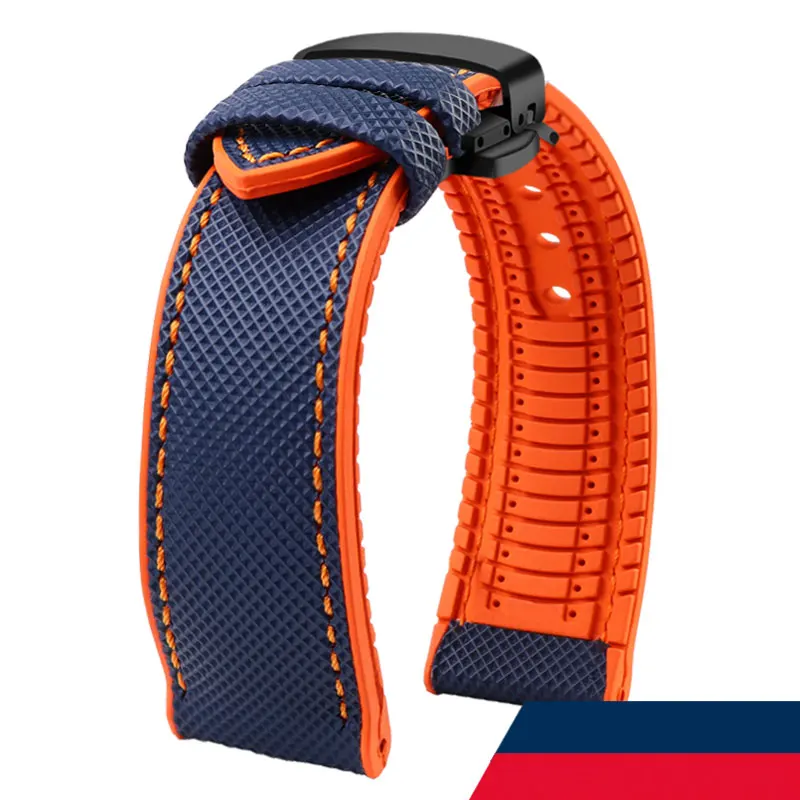 Carbon Fiber Silicone Watchband Wristband Accessories - Premium Rubber Strap in Multiple Sizes