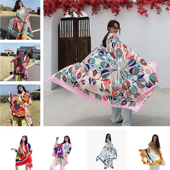 

NEW 135x190cm Star with the same paragraph Cover-Ups Women Large Beach Dress Bikini Bathing Swimwear Cover Up Sarong Wrap Scarf