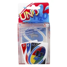 Mattel jogos uno jogo de cartas criativo plástico transparente cartão de jogo de cristal à prova dwaterproof água cartão de jogo pode ser lavado uno jogo de cartas