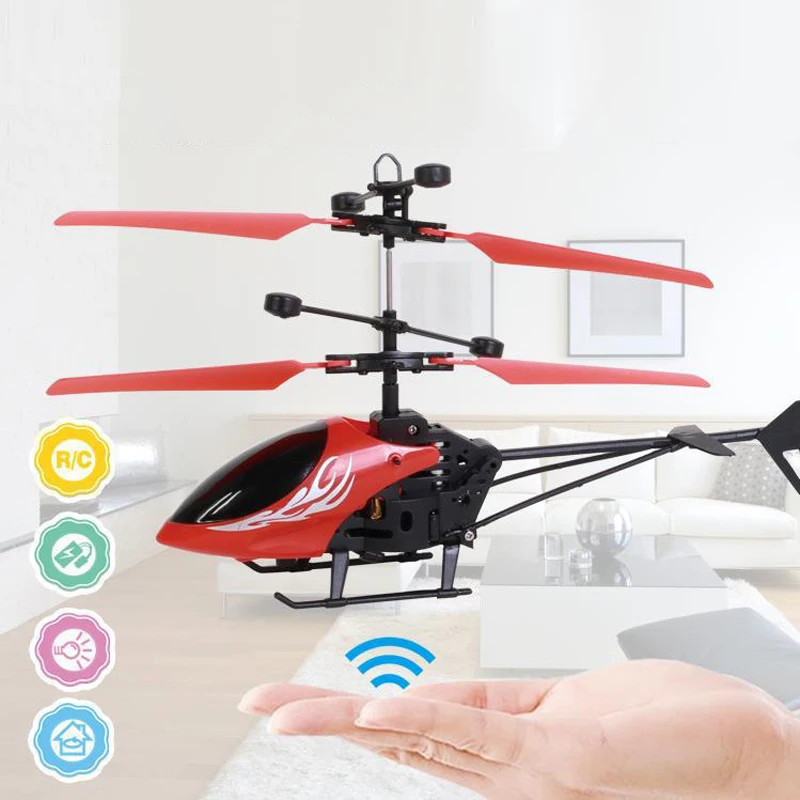 Remote Control RC Helicopter Airplane with LED Lights USB Charge Boys Toy 