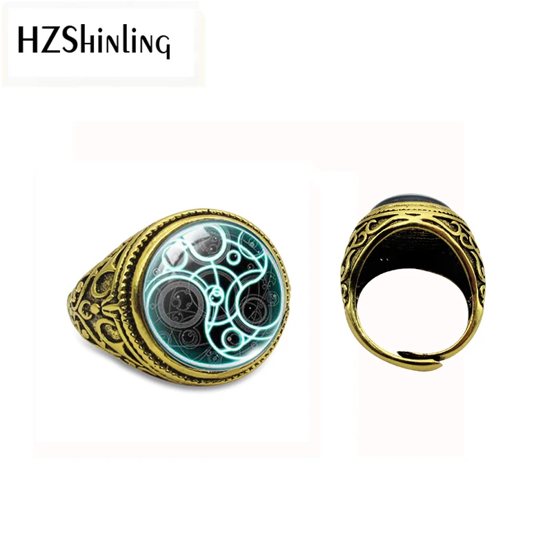 HZSHINLING Новое поступление стимпанк доктор W винтажные стеклянные кольца винтажный стеклянный купол ручной работы ювелирные изделия для мужчин