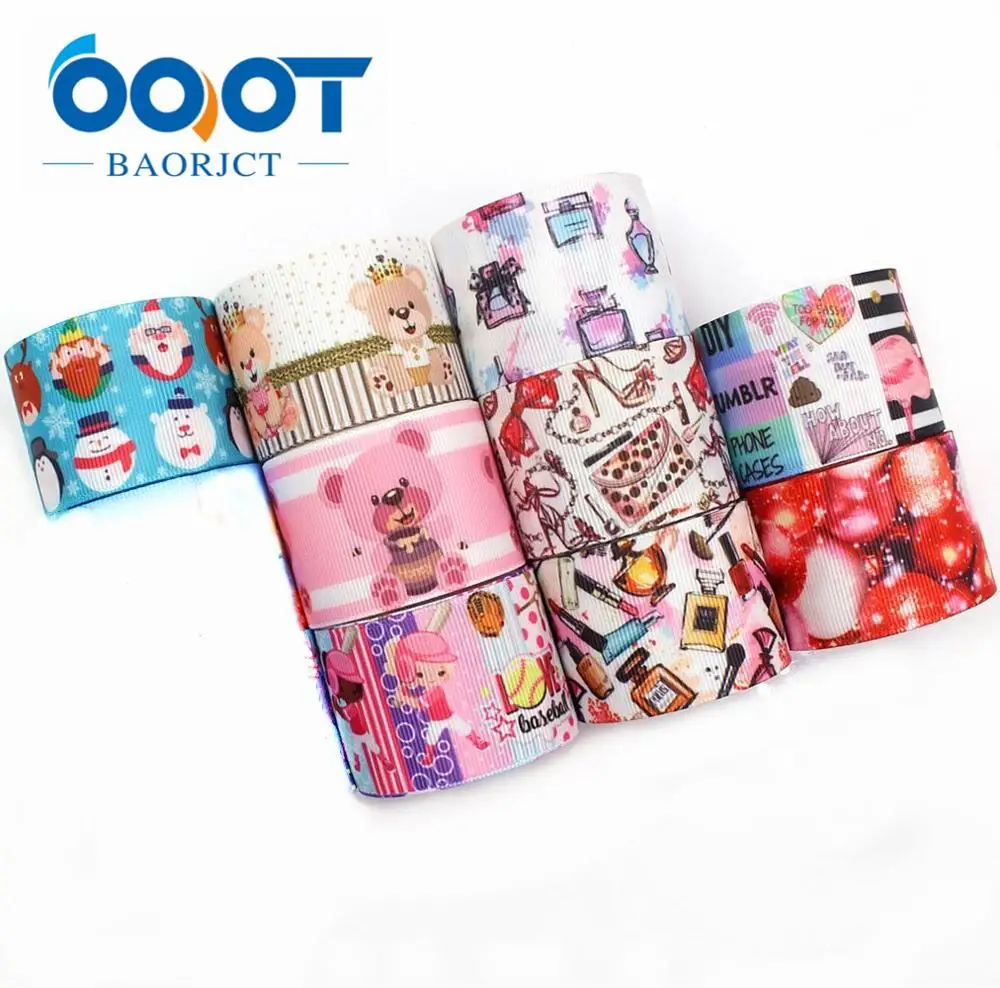 OOOT BAORJCT G-18927-1229, 38 мм, 10 ярдов мультфильм тепловой передачи печатных корсажные ленты, свадебные украшения своими руками материалы