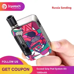 Россия отправка оригинальный Joyetech Exceed Grip Pod система комплект с 1000mAh батареи и 0.4ohm/0.8ohm EX-M сетка катушки против Drag Nano