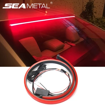 

12V Car Led Strip Brake Lights Auto Rear Tail Warning Lights Universal Gel Flexible Strips Lamp Automobiles Brakes Signal Light
