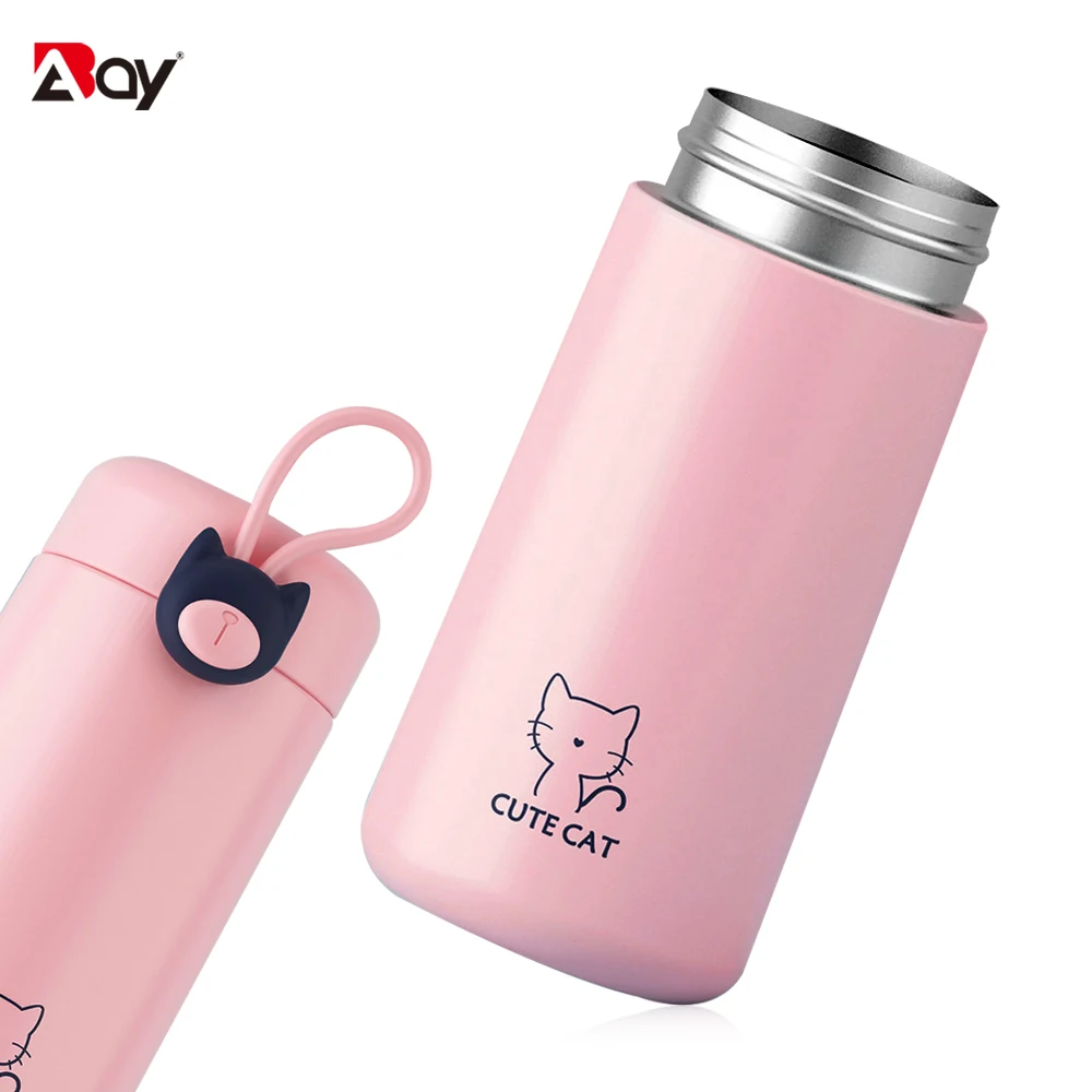 270ml Cup Thermal Travel Mug Coffee Thermos Bottle Cute Flask Vacuum Tumbler Insulation Leakproof Stainless Steel Hot Drinkware