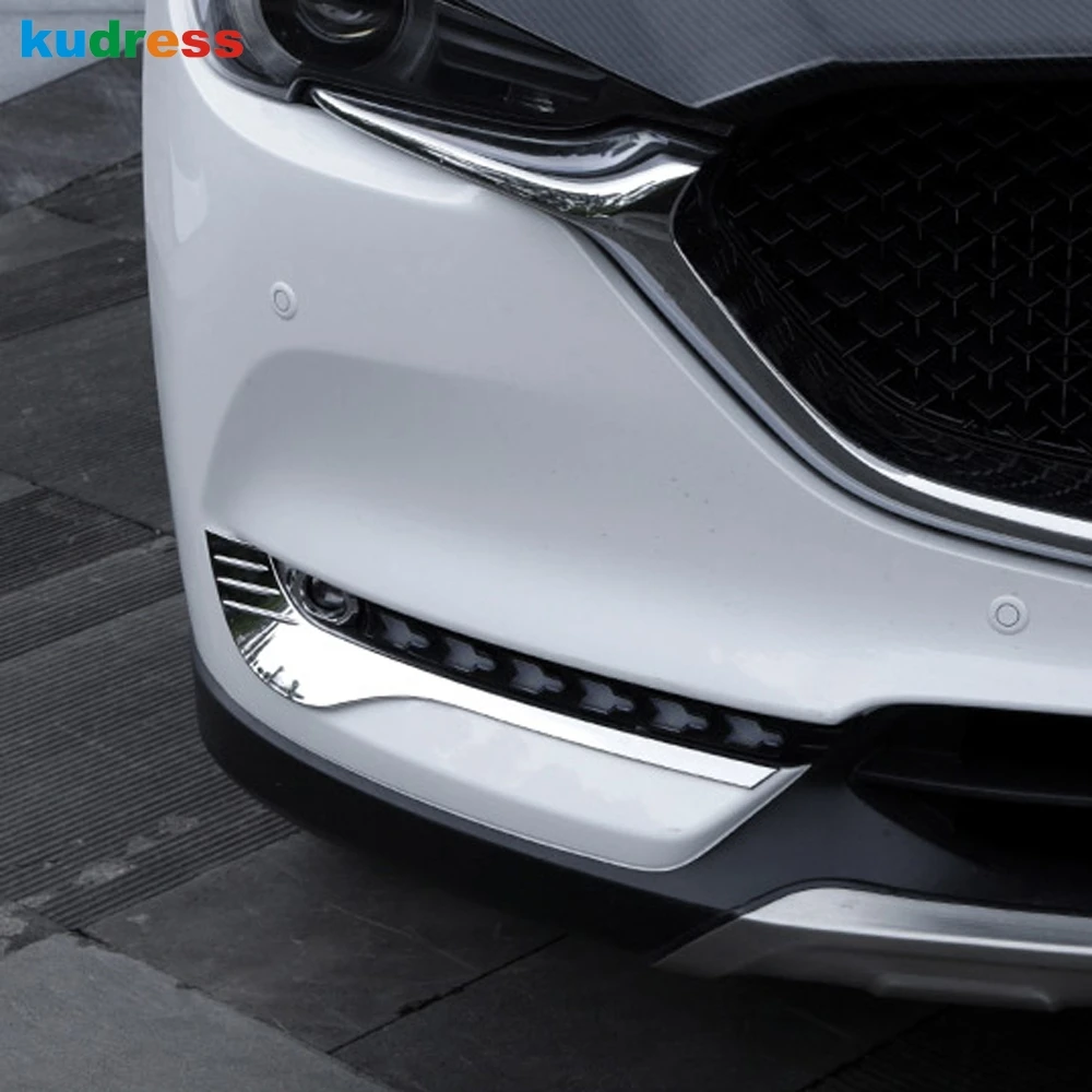 

For Mazda CX5 CX-5 KF 2017 2018 2019 ABS Chrome Signal DRL Daytime Running lights Sticker Styling Fog Lamp Bumper Cover Trim