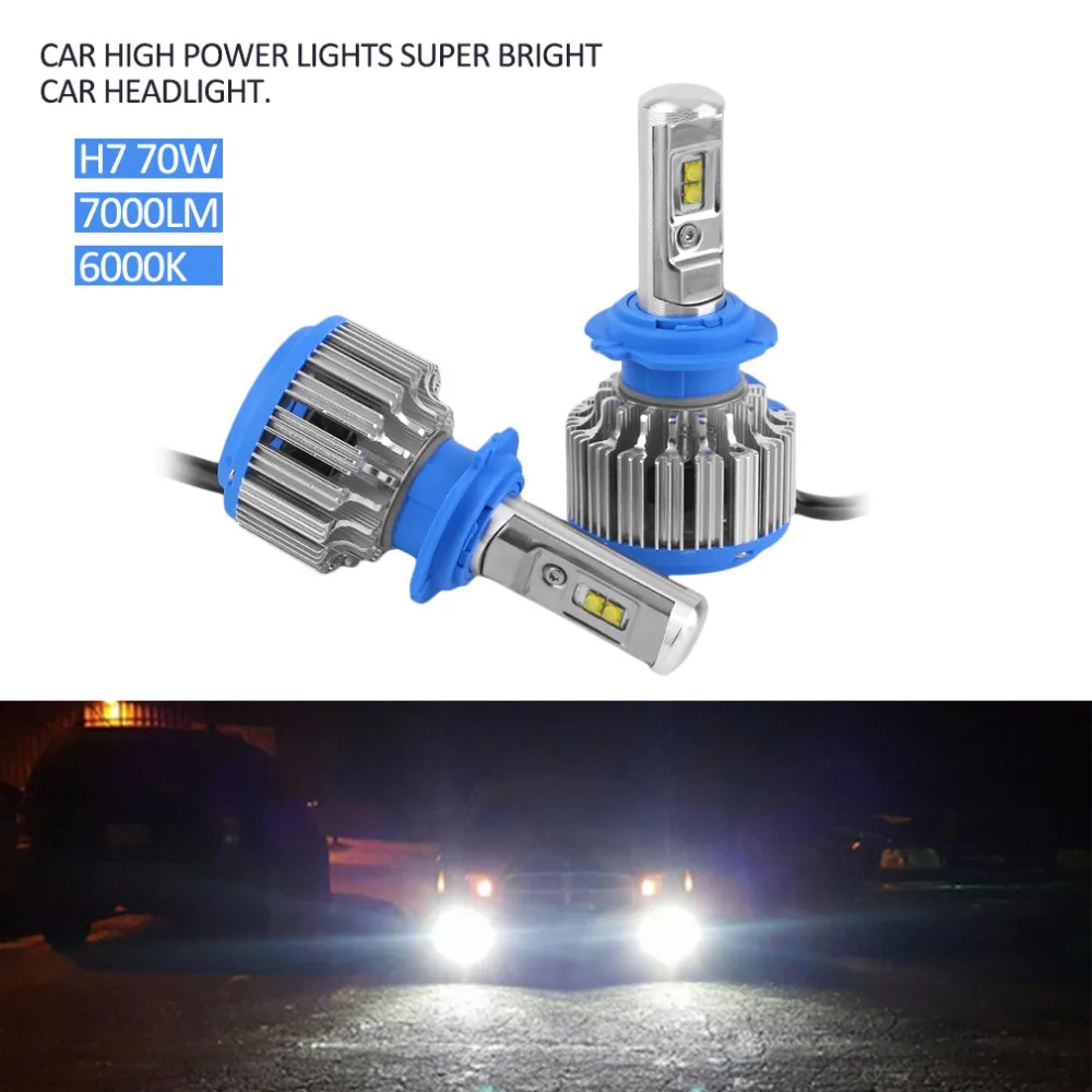 Автомобильный суперъяркий свет 7000lm 6000 К H1/H3/H7/H8/H9/H11/9005/HB3/9006/HB4/880/881/H27/9012/HIR2/H4 Автомобильная фара передняя лампа