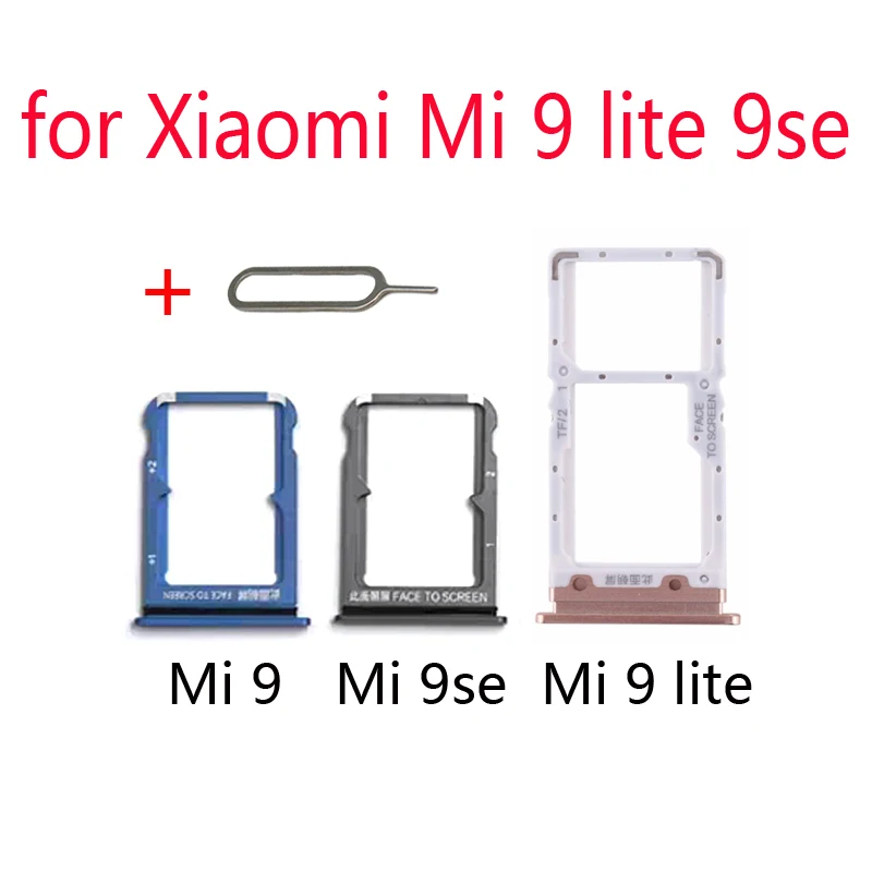 SIM Card Tray Adapter Mobile Phone Housing Micro SD SIM Card Holder Slot For Xiaomi Mi 9 Lite se 9se 9lite phone sim tray holder