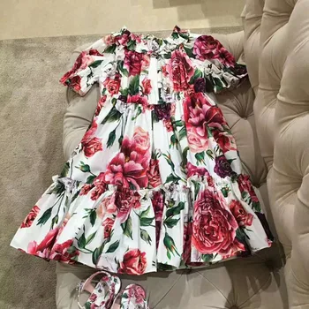 

Girl's Cute cotton dress Summer dress pink dress High-quality brand dress arrives