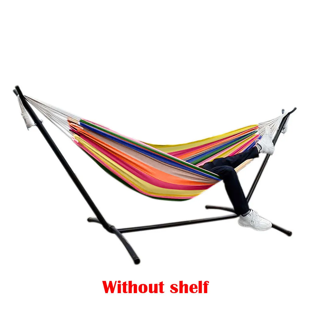 

Single double hammock thickened and widened canvas indoor hammock (without bracket) indoor comfortable and durable yard T50