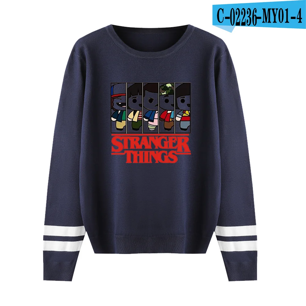 navyblue Горячая Распродажа, вязаный свитер для мужчин/женщин, модный Высококачественный свитер с круглым вырезом, повседневные свитеры для чужих вещей - Цвет: navyblue