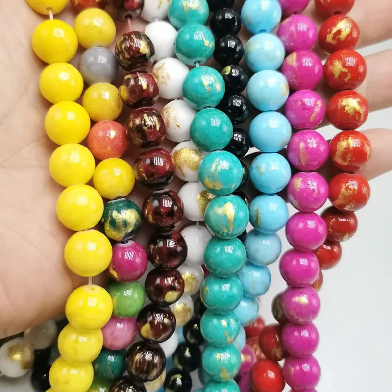 

Natural Necklace Stone Beads Round Beads 4 6 8 10 12mm Gem Loose Spacer Beads Diy Bracelet for Jewelry Making Free Shipping