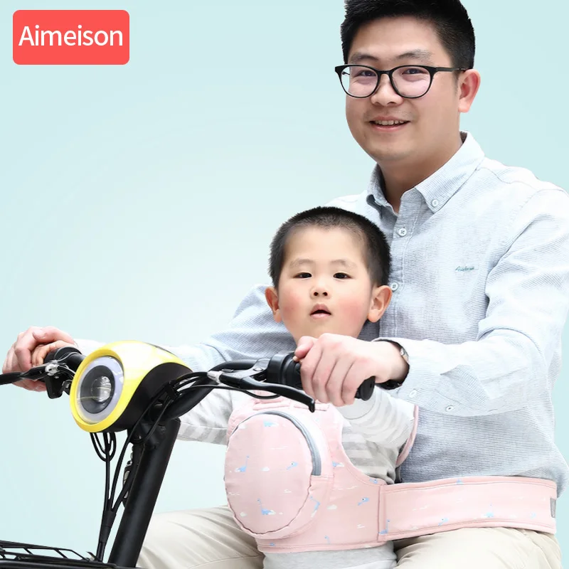 Children Safety Motorcycle Seat Belt Back Hold Protector Reflect Vest Belt Adjustable Kids Vehicle Safe Strap Carrier Harness