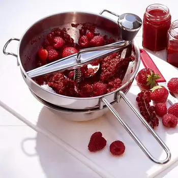 

Multifunctional Manual Durable Stainless Steel Fruit Jam Vegetable Potato Milling Grinder Kitchen Tool Set With 3 Discs