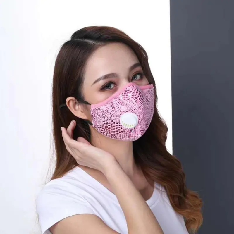 

1Pc PM2.5 Mouth Masks Respirator Mask With Breathing Valve Washable Cotton Activated Carbon Filter Suit For Child And Adult