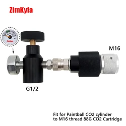 PCP Air Rifle 88/90g CO2 Cartridge Capsule Refill ASA  Adapter Adaptor to Paintball or Sodastream Tank,M16*1.5 Thread W/2000psi