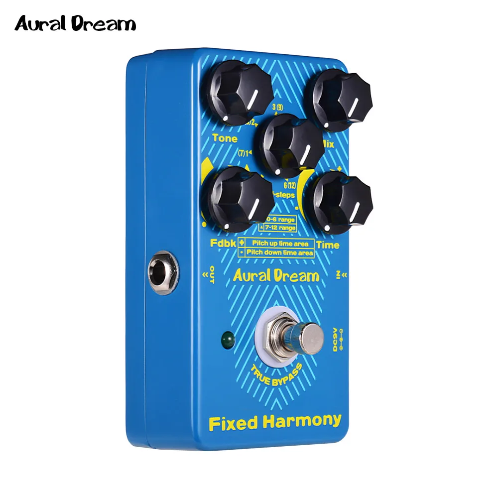 Aural Dream фиксированная гармония цифровая гитара Эффекты педаль из алюминиевого сплава оболочки истинный обход одиночные эффекты аксессуары для гитары