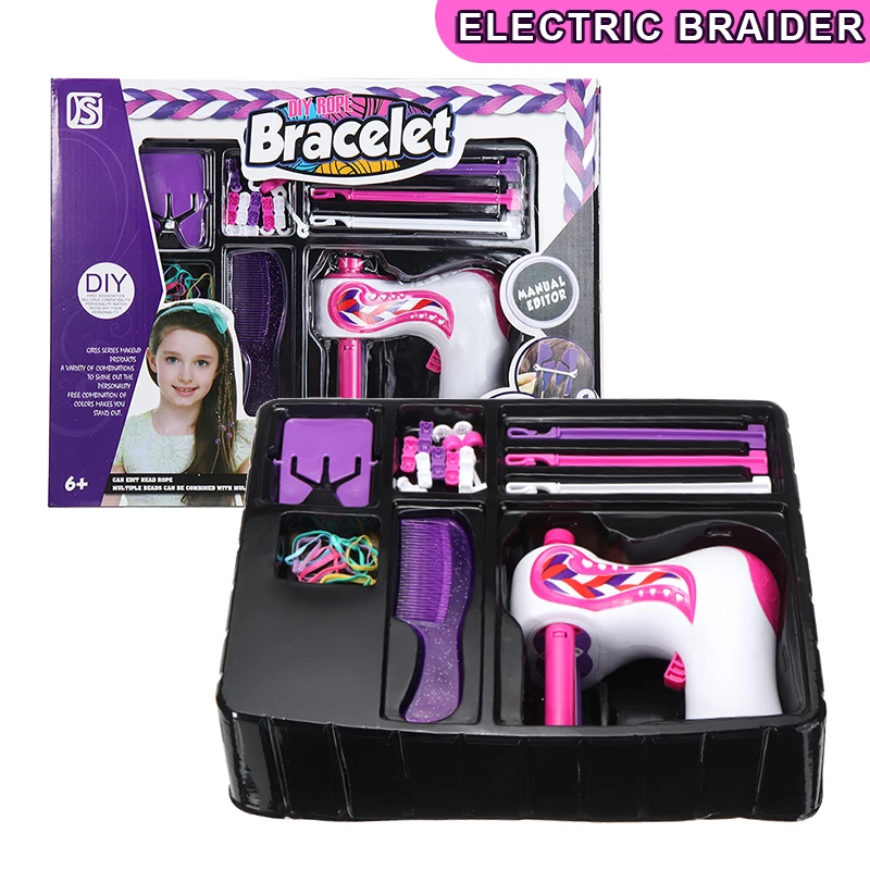 

1set Electric Hair Braider DIY Hairstyle Twist Braiding Automatic Braiding Tools Hair Weave Knitting Machine For Girls Child