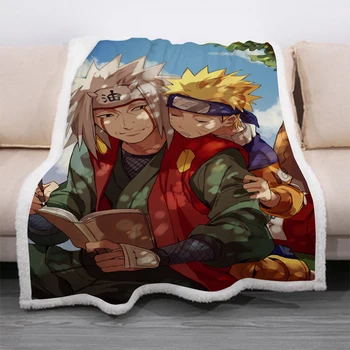 

Anime Naruto 3D Printing Plush Fleece Blanket Adult Fashion Quilts Home Office Washable Duvet Casual Kids Sherpa Blanket 02