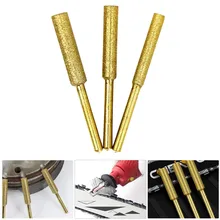 

3Pc Gold Silver Diamond Coated Cylindrical Burr 4-5.5mm Chainsaw Sharpener Stone File Chain Saw Sharpening Carving Grinding Tool