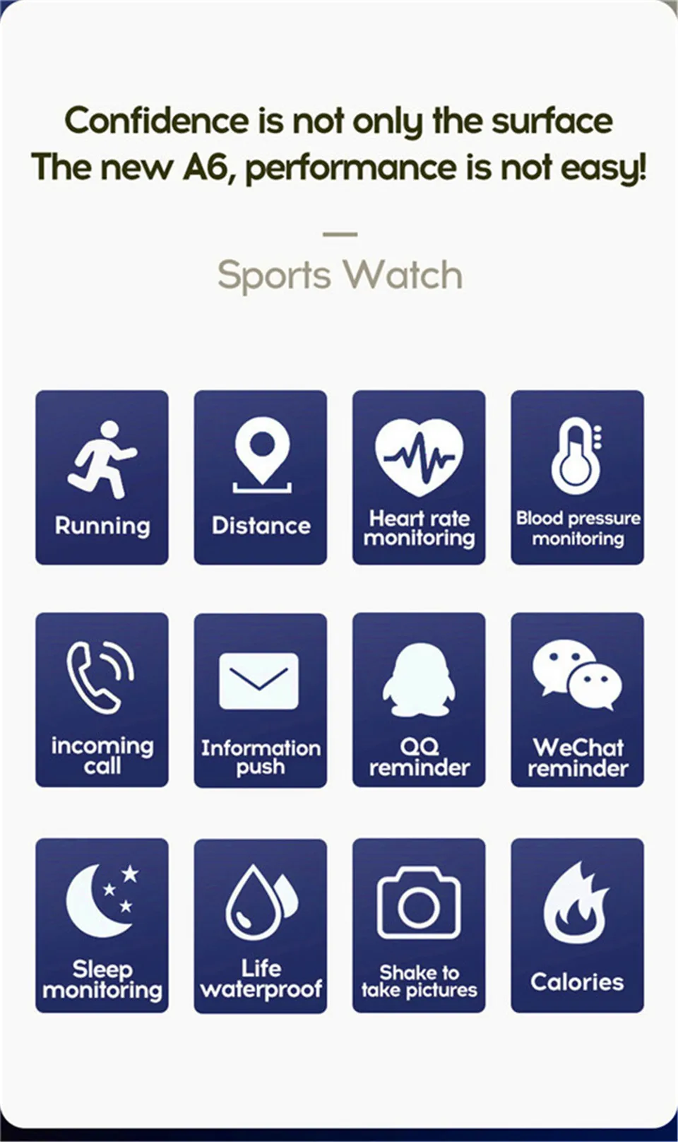 3-130435 Smart Wristband Heart Rate Monitor Smart Fitness Bracelet Blood Pressure Waterproof IP67 Fitness Tracker Watch For Women Men