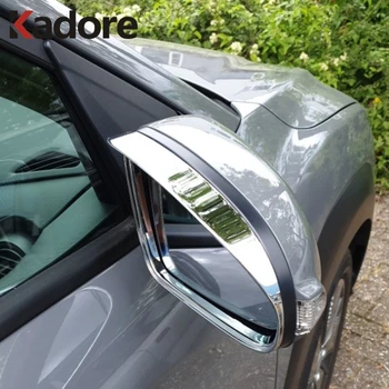 

For Hyundai Kona Kauai SUV 2017-2020 Chrome Car Rearview Mirror Protection Trim Cover Rear View Mirror Rain Guards Accessories