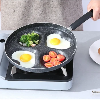 

Frying Non-stick Pan Four-hole Omelette Multifunction Pan Eggs Ham Pancake Maker No Oil-smoke Breakfast Grill Pot Cooking