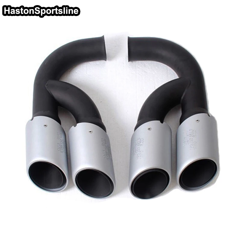  For Cayenne V6 V8 Rear Exhaust Tips Muffler Pipe Car Styling 2011 2012 2013 2014