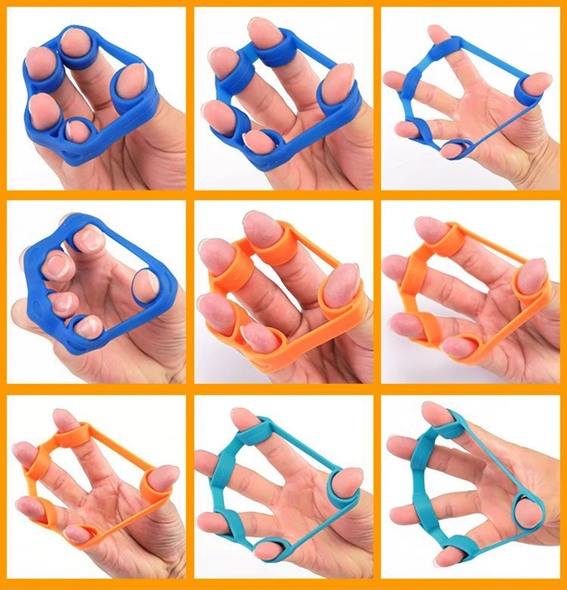 

Hand Gripper Silicone Finger Expander Exercise Hand Grip Wrist Strength Trainer Finger Exerciser Resistance Bands Sports Fitness