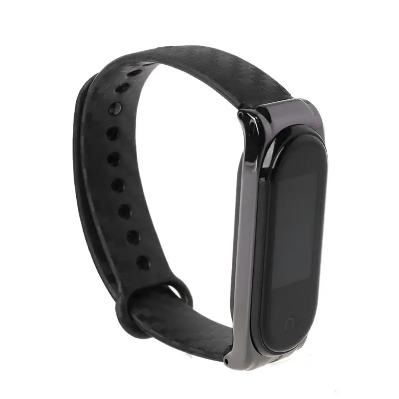 Силиконовый ремешок для часов из углеродного волокна для браслета Xiaomi Mi Band 4