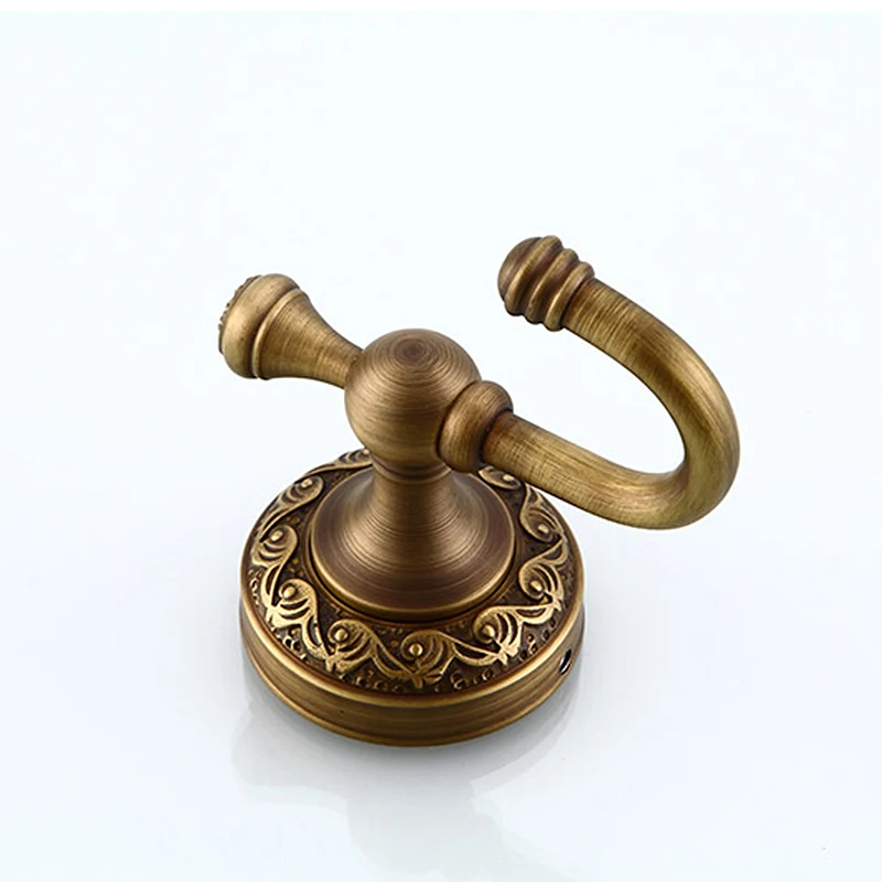 MADICA 6.2*11.8*10.8cm 1pc Robe Hooks For Shower Room Bedroom Vintage Brass Wall Hook Metal Nail Coat Hooks For Clothes Coat