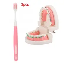 Скребок для языка 3 шт. мягкие волосы зубная щетка Зубы удаление пятен инструмент Ортодонтическая щетка для глубокой чистки зубная щетка