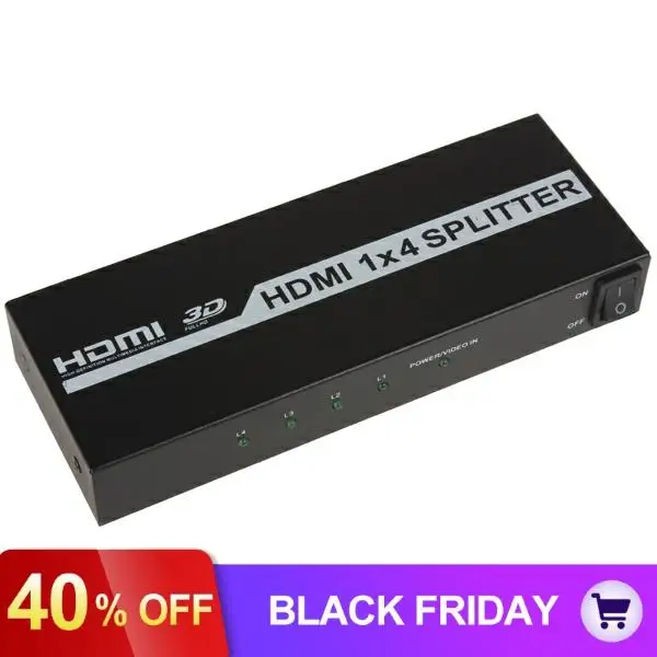 Full HD 1080P 1x4 7,1-channel HDMI сплиттер Поддержка 3D