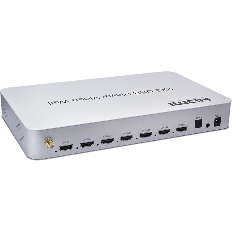 

2x3 Hdmi Usb Player Video Wall Controller & Player Support a Variety Of Stitching Effects Support Usb Playback Stitching Video