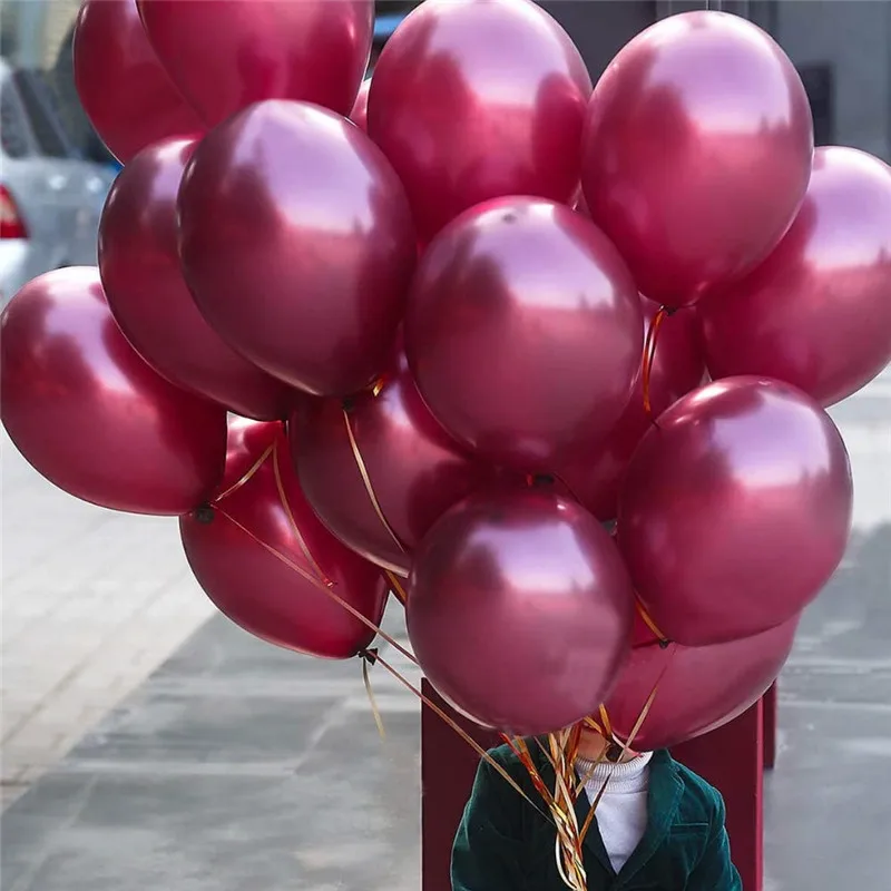 10 шт бордовый латексные воздушные шары бургундские вечерние воздушные ...