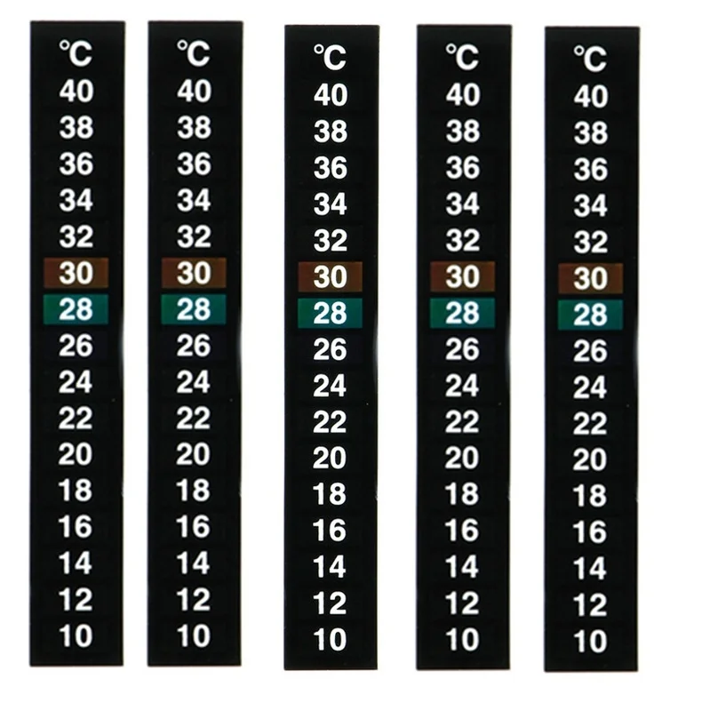 Pegatinas de medición de temperatura para acuario, productos de herramientas de Control de temperatura, termómetro Digital para pecera, 1/3/5 Uds.