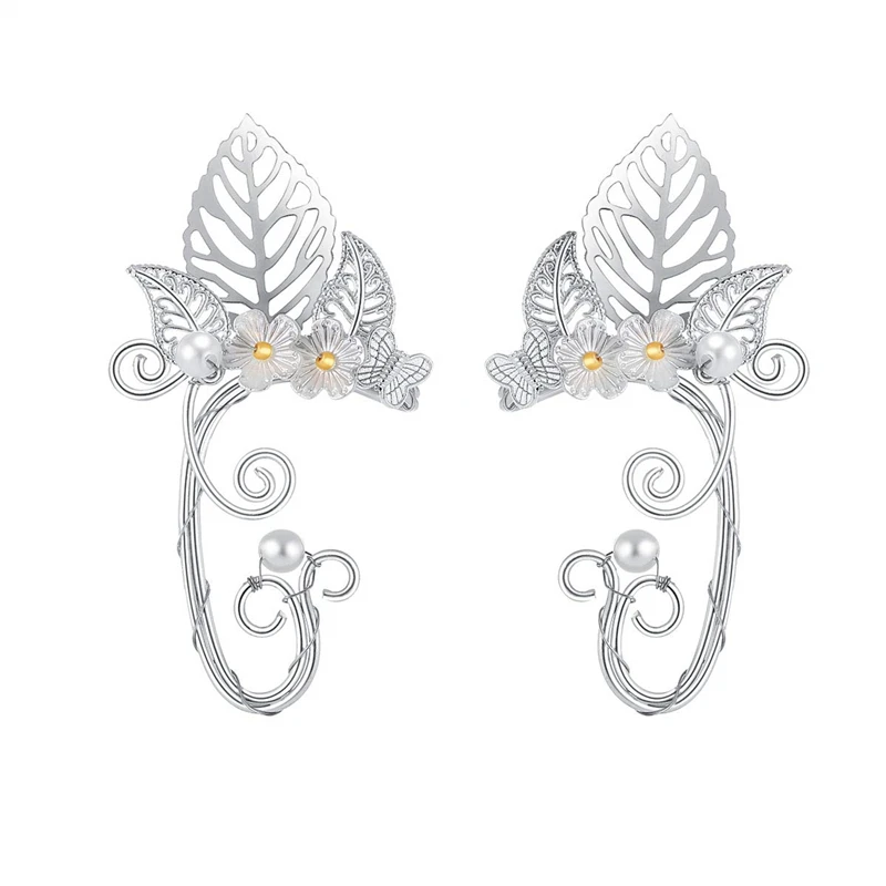 1 PC Hot Elf Ears Earring Pierced Ear Clip Female Earrings and Earrings Gothic Punk Wrap Cuff Unisex Fashion Jewelry