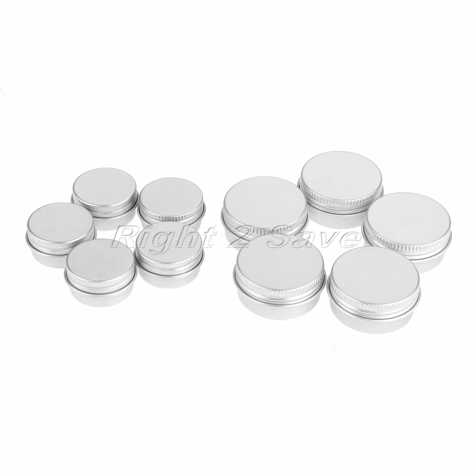 5pcs/lot Aluminum Jars 5g/10g Cosmetic Pots Empty Containers Metal Tins Makeup Cream Bottle Refillable Oil Portable Travel tool