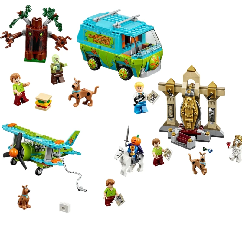 

Compatible Legoinglys Scooby-Doo 10429 10430 10428 Mummy Stery Building Block Model Kits Scooby Doo Dog Blocks Toys for Children